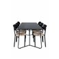 Pippi Dining Table , Black Black Veneer+Polly Dining Chair , Nature Black_6