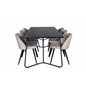 Pippi Dining Table , Black Black Veneer+Velvet Stitches Chair , Black Beige Velvet_6