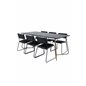 Pippi Dining Table , Distressed Copper Black Veneer+Kenth Chair , Black Black PU_6