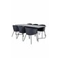 Pippi Dining Table - Black / Black Veneer+Berit Chair - Black / Black Velvet_6