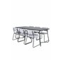 Pippi Dining Table - Black / Black Veneer+Kenth Chair - Black / Light Grey Velvet_6