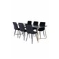 Peppi ruokapöytä, Distressed Copper Black Viner + Window Luxury tuoli, Black Black Velvet_6