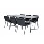 Pippi Dining Table - Black / Black Veneer+Tvist Chair - Black / Black PU_6