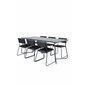 Pippi Dining Table - Black / Black Veneer+Kenth Chair - Black / Black PU_6