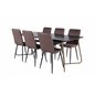 Pippi Dining Table , Distressed Copper Black Veneer+Windu Lyx Chair , Black Brown Micro Fibre_6