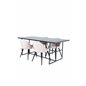 Leif Dining Table - Black / Black smoked smoked Glass+Velvet Stitches Chair - Black / Beige Velvet_4