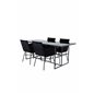 Leif Dining Table - Black / Black smoked smoked Glass+Pippi Chair - Black / Black Velvet_4