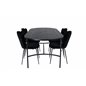 Skate Oval Dining Table , Black Black Veneer+Limhamn Light , Chair , Black Velvet_4