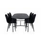 Skate Oval Dining Table , Black Black Veneer+Polar Dining Chair , Black legs Black Velvet (ers√§tter 19902,888)_6