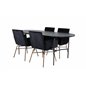 Skate Oval Dining Table - Black / Black Veneer+Pippi Chair - Distressed Copper / Black Velvet_4