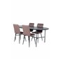 Skate Oval Dining Table - Black / Black Veneer+Windu Lyx Chair - Black / Brown Micro Fibre_4