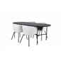 Skate Oval Dining Table - Black / Black Veneer+Berit Chair - Black / Beige Velvet_4