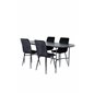 Skate Oval Dining Table - Black / Black Veneer+Windu Lyx Chair - Black / Black Velvet_4