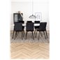 Jimmy Dining Table , Black White HPL+Windu Lyx Chair , Black Black Velvet_6