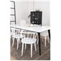 Jimmy Dining Table , Black White HPL+Bullerbyn Windsor Dining Chair , White_6