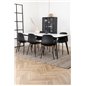 Jimmy Dining Table , Black White HPL+Arctic Dining Chair , Black Legs , Black Plastic_6