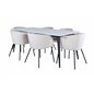 Jimmy Dining Table - Black / White HPL+Berit Chair - Black / Beige Velvet_6