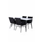 Jimmy Dining Table - Black / White HPL+Pippi Chair - Black / Black Velvet_4