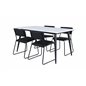 Jimmy Dining Table - Black / White HPL+Kenth Chair - Black / Black PU_4