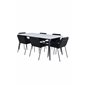 Jimmy Dining Table - Black / White HPL+Tvist Chair - Black / Black PU_6