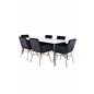 Jimmy Dining Table - Black / White HPL+Pippi Chair - Distressed Copper / Black Velvet_6