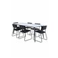 Jimmy Dining Table - Black / White HPL+Kenth Chair - Black / Black Velvet_6