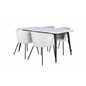 Jimmy Dining Table - Black / White HPL+Berit Chair - Black / Beige Velvet_4