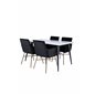 Jimmy Dining Table - Black / White HPL+Pippi Chair - Distressed Copper / Black Velvet_4