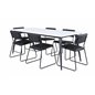 Jimmy Dining Table - Black / White HPL+Kenth Chair - Black / Black PU_6