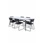 Jimmy Dining Table - Black / White HPL+Kenth Chair - Black / Black PU_6