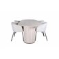 Bianca Oval Dining Table , White Wash Black Veneer+Berit Chair , Black Beige Velvet_4