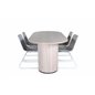 Bianca Oval Dining Table , White Wash Black Veneer+Cirebon Dining Chair , White Wash_4