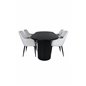 Bianca Oval Dining Table , Black Black Veneer+Comfort Dining Chair , Beige Black_4