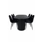 Bianca Oval Dining Table , Black Black Veneer+Polar Dining Chair , Black legs Black Velvet (ers√§tter 19902,888)_6