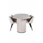 Bianca Oval Dining Table , White Wash Black Veneer+Velvet Stitches Chair , Black Beige Velvet_4