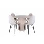 Bianca Round Dining Table , White Wash Black Veneer+Polar Dining Chair, Black legs Beige Velvet (ers√§tter 19902,880)_4