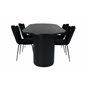 Bianca Oval Dining Table , Black Black Veneer+Limhamn Light , Chair , Black Velvet_4