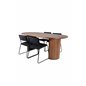 Bianca Oval Dining Table , Walnut Black Veneer+Kenth Chair , Black Black Velvet_4