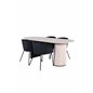 Bianca Oval Dining Table - White Wash / Black Veneer+Berit Chair - Black / Black Velvet_4