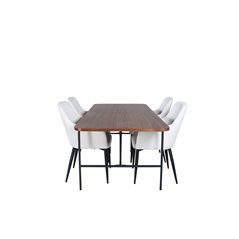 Uno Dining Table , Black Walnut Veneer+Comfort Dining Chair , Beige Black_4