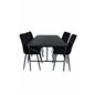 Uno Dining Table , Black Black Veneer+Windu Lyx Chair , Black Black Velvet_6