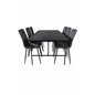 Uno Dining Table , Black Black Veneer+Windu Lyx Chair , Black Grey Micro Fibre_6