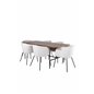 Uno Dining Table - Black / Walnut Veneer+Berit Chair - Black / Beige Velvet_6