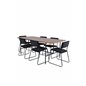 Uno Dining Table - Black / Walnut Veneer+Kenth Chair - Black / Black Velvet_6