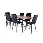 Uno Dining Table - Black / Walnut Veneer+Windu Lyx Chair - Black / Black Velvet_6