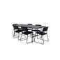 Uno Dining Table - Black / Black Veneer+Kenth Chair - Black / Black Velvet_6