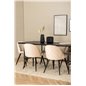 Uno Spisebord - Sort / Sort Finer + Velvet Stitch es Chair - Sort / Beige Velvet_6