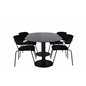 Pillan Oval Dining Table , Black Black Glass Marble+Arrow armchair , Black Legs , Black Velvet_4