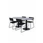 Pillan Oval Dining Table , Black Black Glass Marble+Kenth Chair , Black Black Velvet_4