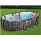 Over jorden pool Bestway Power Steel 610x366x122 cm Oval med stålramme, filterpumpe & stige